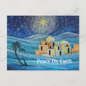Vrede op aarde Bethlehem Ster Kerstmis Briefkaart (Voorkant)