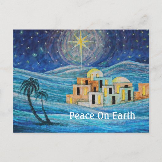 Vrede op aarde Bethlehem Ster Kerstmis Briefkaart