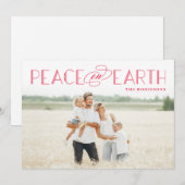 Vrede op aarde Bewerkbare Kleur Kerstkaart Foto Ka (Voorkant / Achterkant)