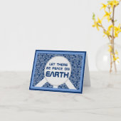 Vrede op aarde - blanco binnenste feestkaart kaart (Gele Bloem)