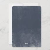 Vrede op aarde Blauw en Zilver Aquarel Foto Feestdagenkaart (Achterkant)