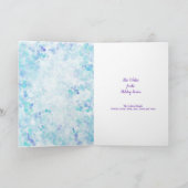 Vrede op Aarde Blauw Violet Persoonlijke Vakantie Kaart (Binnen)