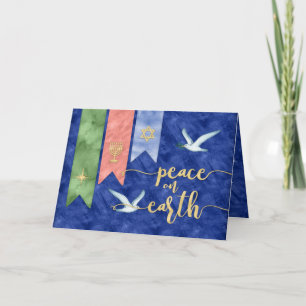 Vrede op aarde  Blessings Holiday BIG Photo Feestdagen Kaart