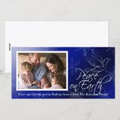 Vrede op aarde Blue Dove Kerstmis Feestdagenkaart (Voorkant / Achterkant)