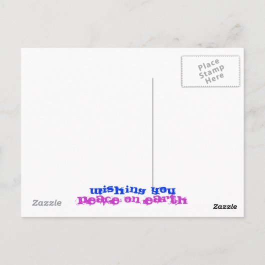 vrede op aarde: Bluebonnet Fields Briefkaart (Achterkant)