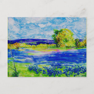 vrede op aarde: Bluebonnet Fields Briefkaart