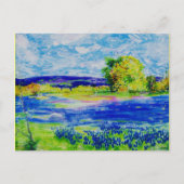 vrede op aarde: Bluebonnet Fields Briefkaart (Voorkant)