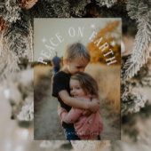 Vrede op aarde boog kerstfoto feestdagenkaart
