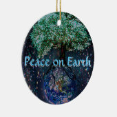 Vrede op aarde - boom van het leven keramisch ornament (Rechts)