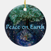 Vrede op aarde - boom van het leven keramisch ornament (Achterkant)