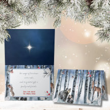 Vrede op Aarde Bos Dieren in Bossen Gevouwen Kaart