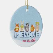Vrede op aarde-bossen keramisch ornament (Rechts)