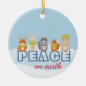 Vrede op aarde-bossen keramisch ornament (Voorkant)