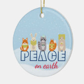 Vrede op aarde-bossen keramisch ornament (Links)