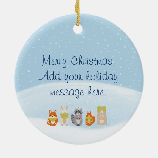 Vrede op aarde-bossen keramisch ornament (Achterkant)