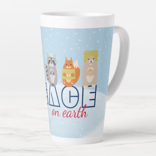 Vrede op aarde-bossen latte mok (Rechterhoek)