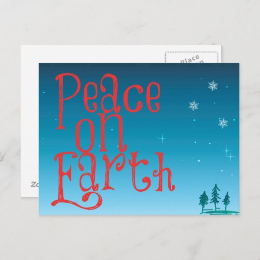 Vrede op aarde briefkaart (Voorkant / Achterkant)