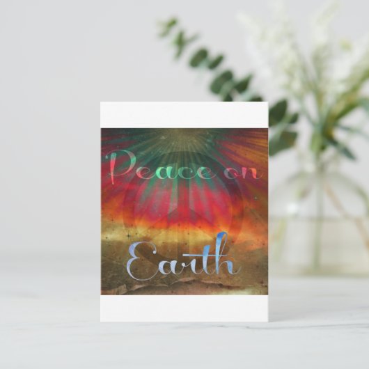Vrede op aarde briefkaart (Staand voorkant)