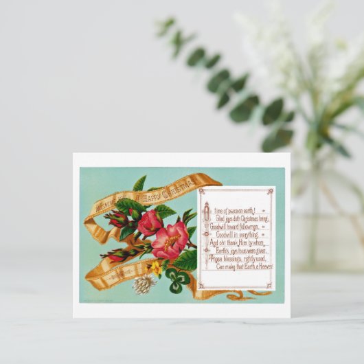 Vrede op aarde briefkaart (Staand voorkant)