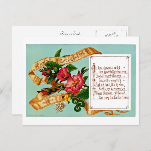 Vrede op aarde briefkaart (Voorkant / Achterkant)