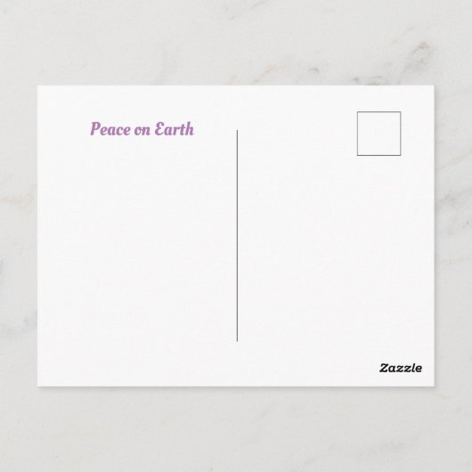 Vrede op aarde briefkaart (Achterkant)