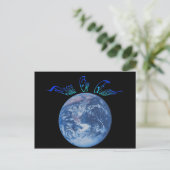 Vrede op aarde briefkaart (Staand voorkant)