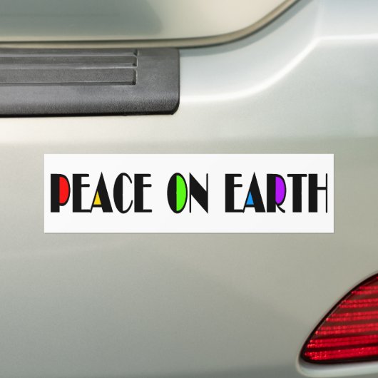 VREDE OP AARDE BUMPERSTICKER (Op auto)