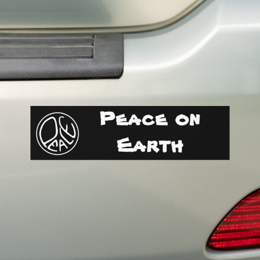 Vrede op aarde bumpersticker (Op auto)