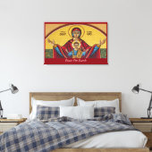 Vrede op aarde canvas afdruk (Insitu (Slaapkamer))
