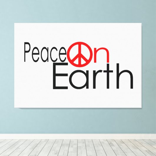 Vrede op aarde canvas afdruk (Insitu (Houten vloer))