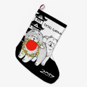 VREDE OP AARDE - Chow PERSONALISEER kous Grote Kerstsok (Voorkant (Hangend))