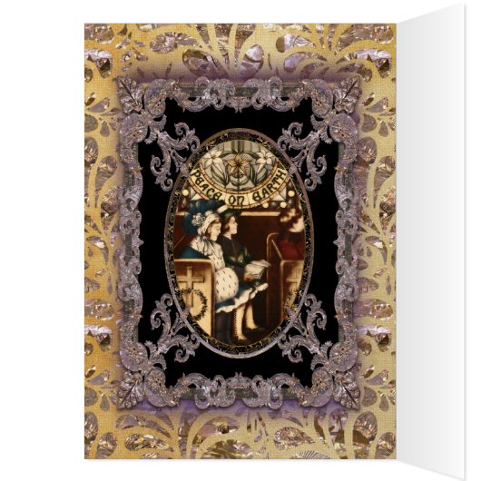 Vrede op aarde Christelijk Victoriaans kerstfeest (Binnen (Links))