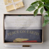 Vrede op Aarde Christmas Village Volkskunst Tissuepapier (Geschenk)