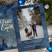 Vrede op Aarde Custom Photo Christmas Folie Feestdagenkaart