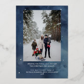 Vrede op Aarde Custom Photo Christmas Folie Feestdagenkaart (Achterkant)