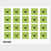 Vrede op aarde Deer Green Linen Holiday Sticker (Vel)