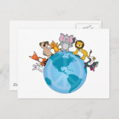 Vrede op Aarde Dieren Briefkaart (Voorkant / Achterkant)