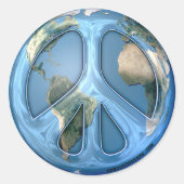 Vrede op Aarde Donkere Sticker (Voorkant)