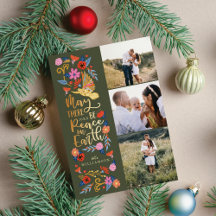 Vrede op aarde door Floral Folk Art Green Foto