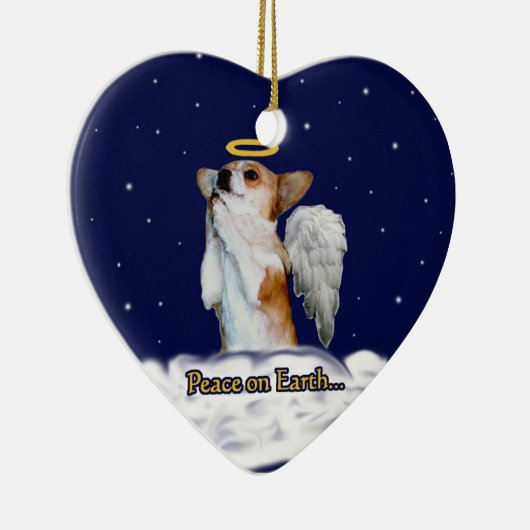 Vrede op aarde Dott Angel Heart Ornament (Rechts)