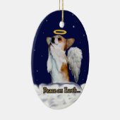 Vrede op aarde Dott Angel Oval Ornament (Rechts)