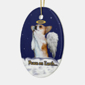 Vrede op aarde Dott Angel Oval Ornament (Links)