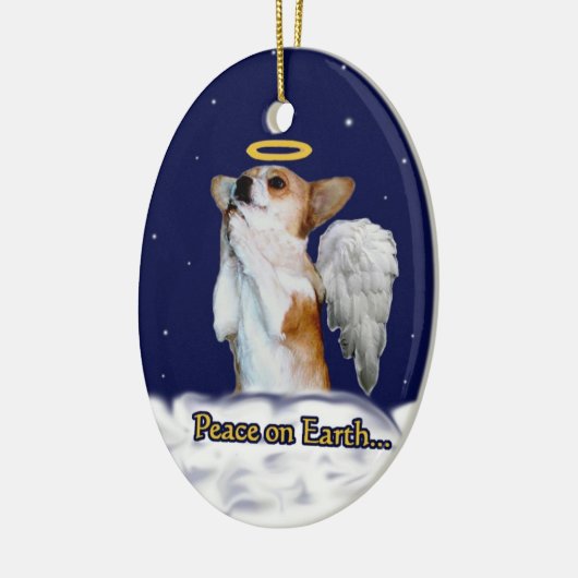 Vrede op aarde Dott Angel Oval Ornament (Links)