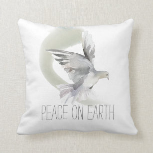 Vrede op Aarde Dove Farmhouse Kussen