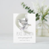 Vrede op Aarde Dove Foto Feestdagenkaart (Staand voorkant)