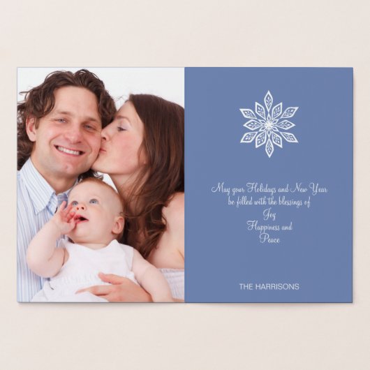 Vrede op Aarde Dove Kerstfoto Goud Folie Kaarten (Binnen)