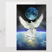 Vrede op aarde Dove of Peace Briefpapier (Voorkant / Achterkant)