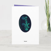 Vrede op Aarde Draak en Eenhoorn Feestdagen Kaart (Achterkant)