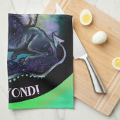 Vrede op Aarde Draak en Eenhoorn Theedoek (Quarter Fold)