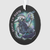 Vrede op Aarde draak en Unicorn Ornament (voorkant)